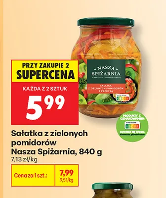Sałatka z zielonych pomidorów Nasza Spiżarnia promocja w Biedronka