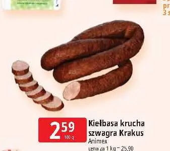 Kiełbasa krucha szwagra Krakus promocja w Leclerc