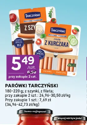 Parówki z fileta z kurczaka Tarczyński Premium promocja w Stokrotka