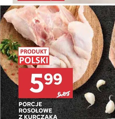 Porcje rosołowe z kurczaka ze skrzydełkami promocja w Stokrotka