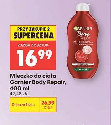 Mleczko do ciała Garnier Body Repair promocja w Biedronka