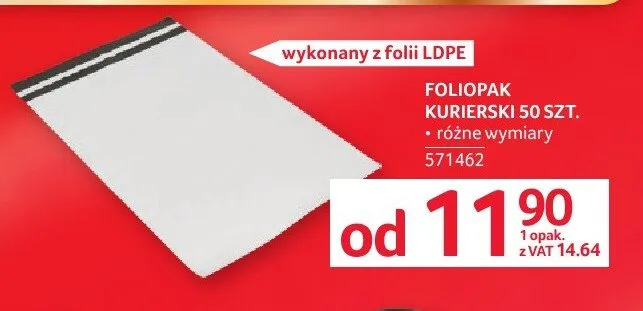 Foliopak kurierski 50-pak promocja w Selgros