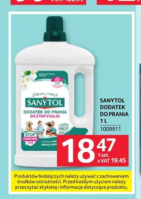 Dodatek do prania Sanytol promocja w Selgros