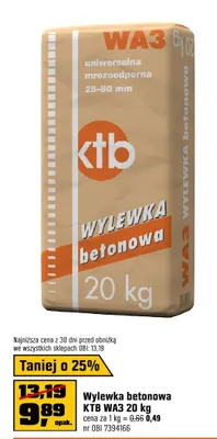 Wylewka betonowa KTB WA3 promocja w OBI