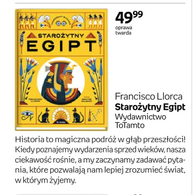 Książka Francisco Llorca Starożytny Egipt Wydawnictwo ToTamto promocja w Empik