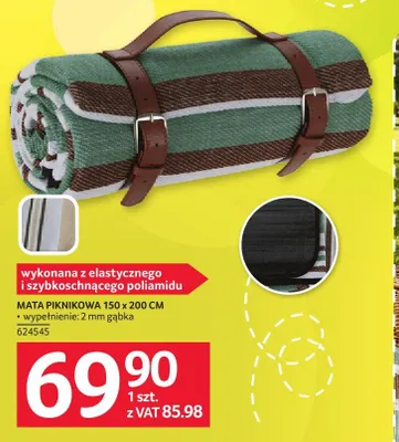 Mata piknikowa 150x200 cm promocja w Selgros