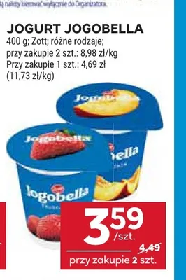 Jogurt Jogobella jagodowy promocja w Stokrotka