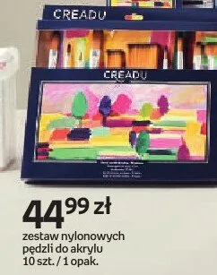 Zestaw nylonowych pędzli do akrylu CREADU promocja w Empik