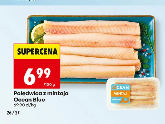Polędwica z mintaja Ocean Blue promocja w Biedronka