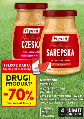 Musztarda czeska Prymat promocja w Intermarche