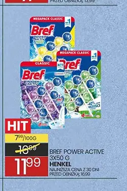 Zawieszka do WC Bref Power Active 3-pak promocja w Wafelek
