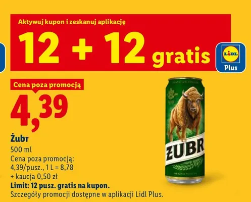 Piwo Żubr promocja w Lidl