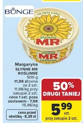 Margaryna słynne mr roślinne promocja w Carrefour Market