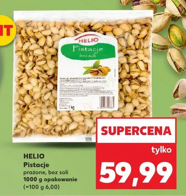 Pistacje prażone, bez soli opakowanie promocja w Kaufland