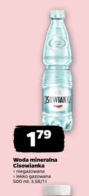 Woda mineralna niegazowana Cisowianka promocja w Netto