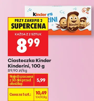 Ciasteczka Kinderini promocja w Biedronka