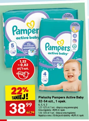 Pieluchy Pampers Active Baby 4 promocja w Twój Market