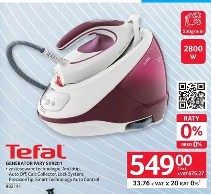 Generator pary Tefal SV9201 promocja w Selgros