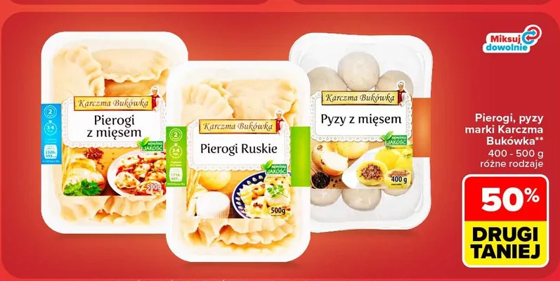 Pierogi z mięsem Karczma Bukówka promocja w Carrefour
