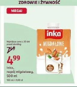 Napój migdałowy Inka promocja w Rossmann