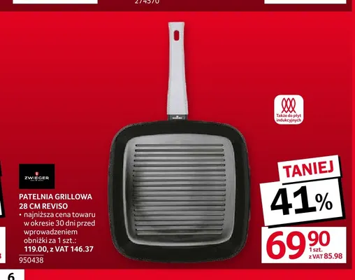Patelnia grillowa 28 cm Reviso Zwieger promocja w Selgros