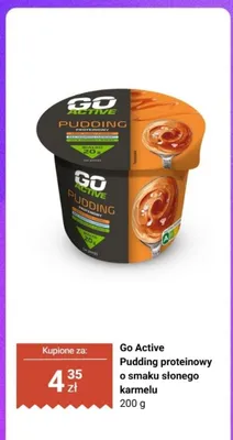 Pudding proteinowy Go Active o smaku słonego karmelu promocja w Biedronka