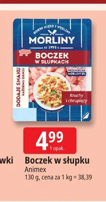 Boczek w słupku Morliny promocja w Leclerc