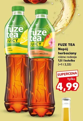 Napój herbaciany Fuze Tea Juicy o smaku brzoskwini i hibiskusa promocja w Kaufland