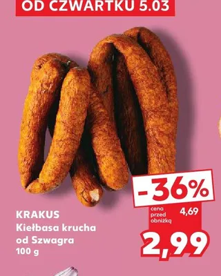 Kiełbasa krucha od Szwagra promocja w Kaufland