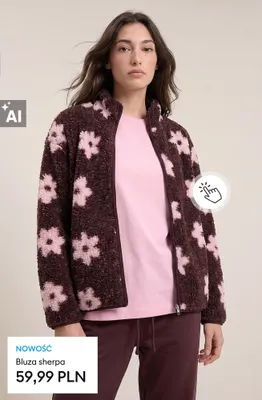 Bluza sherpa promocja w Sinsay