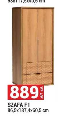 Szafa F1 Fonti 86,5x187,4x60,5 cm promocja w Merkury Market
