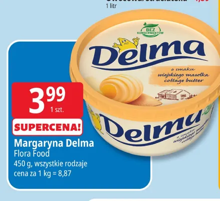 Margaryna Delma Flora Food promocja w Leclerc