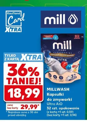 Kapsułki do zmywarki Millwash Ultra AiO promocja w Kaufland