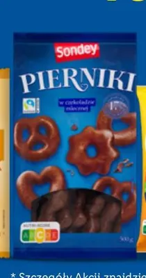 Pierniki w czekoladzie mlecznej Sondey promocja w Lidl