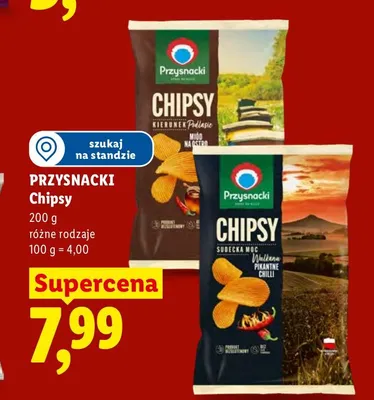 Chipsy Przysnacki o smaku miodu na ostro promocja w Lidl