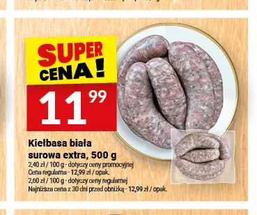 Kiełbasa biała surowa extra Białecki Wędzarnia promocja w Twój Market