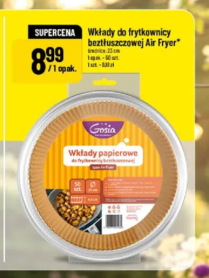 Wkłady do frytkownicy beztłuszczowej Gosia 23 cm promocja w POLOmarket