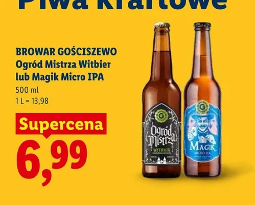 Piwo Browar Gościszewo Ogród Mistrza Witbier promocja w Lidl