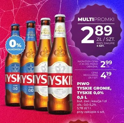 Piwo bezalkoholowe Tyskie promocja w Duży Ben