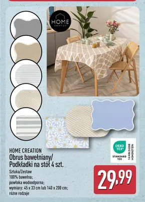 Podkładki na stół Home Creation promocja w Aldi