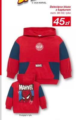 Dziecięca bluza z kapturem Marvel Spider-Man promocja w KiK