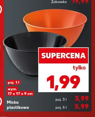 Miska plastikowa 3 l promocja w Kaufland