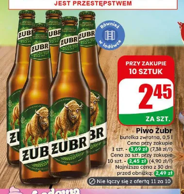 Piwo Żubr promocja w Dino