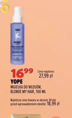 Mgiełka do włosów Blonde My Hair Yope promocja w Drogerie Natura