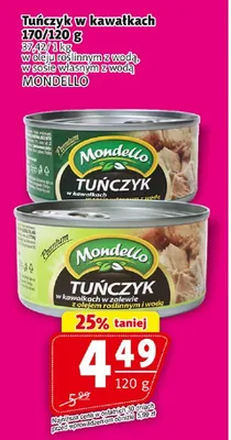 Tuńczyk w kawałkach w oleju roślinnym z wodą, w sosie własnym z wodą promocja w Prim Market