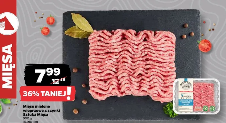 Mięso mielone wieprzowe z szynki Sztuka Mięsa promocja w Netto