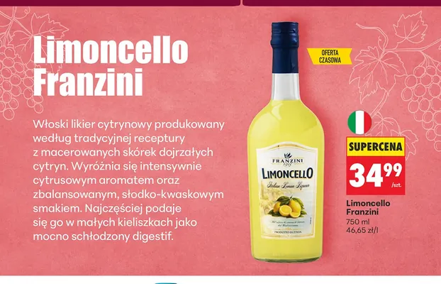 Limoncello Franzini promocja w Biedronka