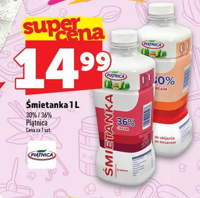 Śmietanka Piątnica 30% promocja w TOPAZ