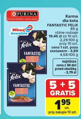 Karma dla kota Felix Fantastic promocja w Carrefour