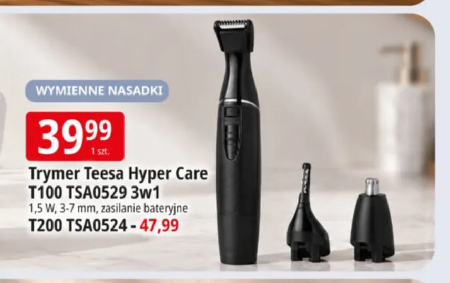 Trymer Teesa Hyper Care T100 TSA0529 3w1 promocja w Leclerc